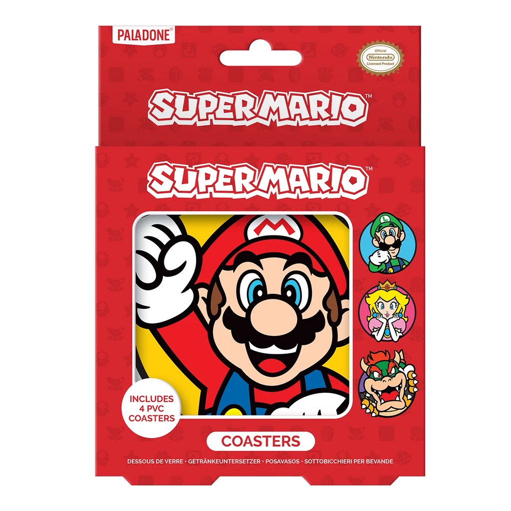 Super Mario Set of 4 Silicone Coasters